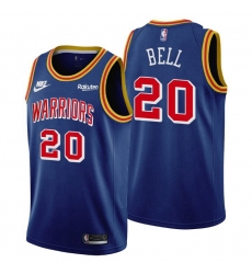 Men Golden State Warriors 20 Jordan Bell Men Nike Releases Classic Edition NBA 75th Anniversary Jersey Blue