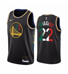 Men Golden State Warriors 22 Andrew Wiggins 2022 Black Special Mexico City Edition Stitched Jersey