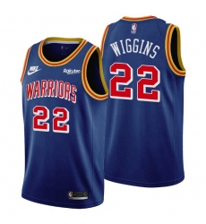 Men Golden State Warriors 22 Andrew Wiggins Men Nike Releases Classic Edition NBA 75th Anniversary Jersey Blue