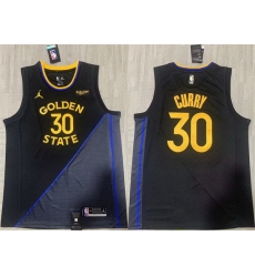 Men Golden State Warriors 30 Stephen Curry Black Stitched Basketball Jersey