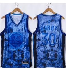 Men Golden State Warriors 30 Stephen Curry Blue Select Series Stitched Basketball Jersey