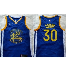 Men Golden State Warriors 30 Stephen Curry Blue Stitched Basketball Jerseys