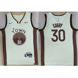 Men Golden State Warriors 30 Stephen Curry White Stitched Basketball Jersey