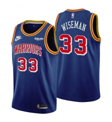 Men Golden State Warriors 33 James Wiseman Men Nike Releases Classic Edition NBA 75th Anniversary Jersey Blue