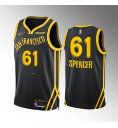 Men Golden State Warriors 61 Pat Spencer Black 2023 24 City Edition Stitched Basketball Jersey