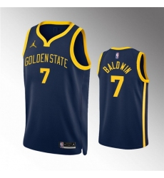 Men Golden State Warriors 7 Patrick Baldwin Jr  Navy Statement EditionStitched Jersey