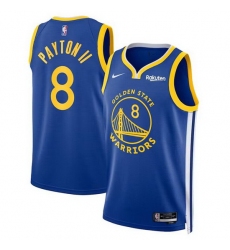 Men Golden State Warriors 8 Gary Payton II 2022 23 Royal Icon Edition Swingman Stitched Basketball Jersey