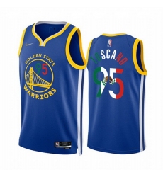 Men Golden State Warriors 95 Juan Toscano Anderson 2022 Royal Special Mexico Icon Edition Stitched Jersey