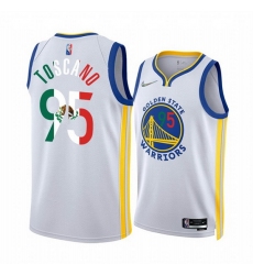 Men Golden State Warriors 95 Juan Toscano Anderson 2022 White Special Mexico Edition Stitched Jersey