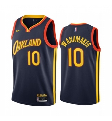 Men Nike Golden State Warriors 10 Brad Wanamaker Navy NBA Swingman 2020 21 City Edition Jersey