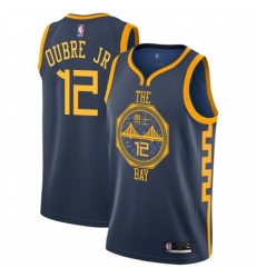 Men Nike Golden State Warriors 12 Kelly Oubre Jr Navy NBA Swingman City Edition 2018 19 Jersey