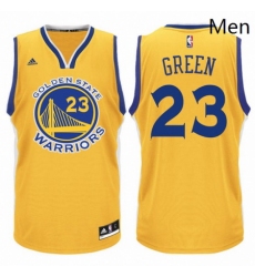 Mens Adidas Golden State Warriors 23 Draymond Green Authentic Gold NBA Jersey
