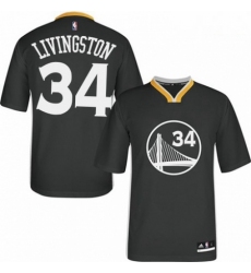 Mens Adidas Golden State Warriors 34 Shaun Livingston Authentic Black Alternate NBA Jersey 