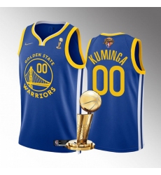 Men's Golden State Warriors #00 Jonathan Kuminga 2022 Royal NBA Finals Champions Stitched Jerseys
