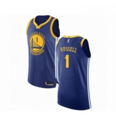 Mens Golden State Warriors 1 DAngelo Russell Authentic Royal Blue Basketball Jersey Icon Edition 