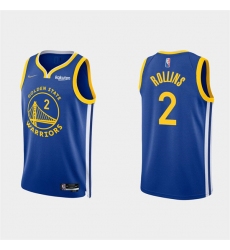 Men's Golden State Warriors #2 Ryan Rollins 2022 Royal Stitched Basketball Jersey