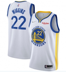 Men's Golden State Warriors #22 Andrew Wiggins 2022 White 75th Anniversary Stitched Jersey