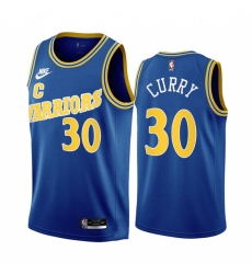 Men's Golden State Warriors #30 Stephen Curry 2022 23 Classic Edition Royal Stitched Basketball Jersey