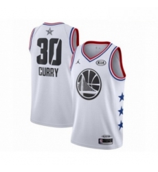 Mens Jordan Golden State Warriors 30 Stephen Curry Swingman White 2019 All Star Game Basketball Jersey