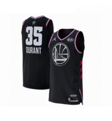Mens Jordan Golden State Warriors 35 Kevin Durant Authentic Black 2019 All Star Game Basketball Jersey