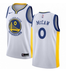 Mens Nike Golden State Warriors 0 Patrick McCaw Authentic White Home NBA Jersey Association Edition 