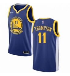 Mens Nike Golden State Warriors 11 Klay Thompson Swingman Royal Blue Road NBA Jersey Icon Edition