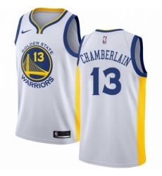 Mens Nike Golden State Warriors 13 Wilt Chamberlain Authentic White Home NBA Jersey Association Edition