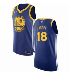 Mens Nike Golden State Warriors 18 Omri Casspi Authentic Royal Blue Road NBA Jersey Icon Edition 