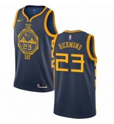 Mens Nike Golden State Warriors 23 Mitch Richmond Swingman Navy Blue NBA Jersey City Edition