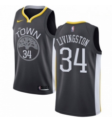 Mens Nike Golden State Warriors 34 Shaun Livingston Swingman Black Alternate NBA Jersey Statement Edition 