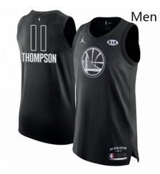 Mens Nike Jordan Golden State Warriors 11 Klay Thompson Authentic Black 2018 All Star Game NBA Jersey