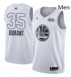Mens Nike Jordan Golden State Warriors 35 Kevin Durant Swingman White 2018 All Star Game NBA Jersey