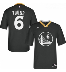Womens Adidas Golden State Warriors 6 Nick Young Authentic Black Alternate NBA Jersey 