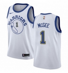 Womens Nike Golden State Warriors 1 JaVale McGee Authentic White Hardwood Classics NBA Jersey