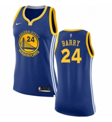 Womens Nike Golden State Warriors 24 Rick Barry Authentic Royal Blue Road NBA Jersey Icon Edition