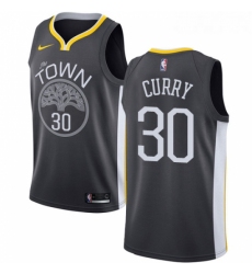 Womens Nike Golden State Warriors 30 Stephen Curry Swingman Black Alternate NBA Jersey Statement Edition
