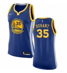 Womens Nike Golden State Warriors 35 Kevin Durant Authentic Royal Blue Road NBA Jersey Icon Edition