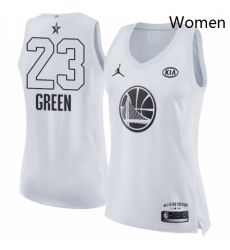 Womens Nike Jordan Golden State Warriors 23 Draymond Green Swingman White 2018 All Star Game NBA Jersey