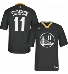Youth Adidas Golden State Warriors 11 Klay Thompson Authentic Black Alternate NBA Jersey