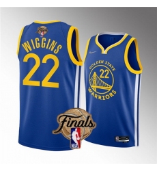 Youth Golden State Warriors 22 Andrew Wiggins 2022 Blue NBA Finals Stitched Jersey