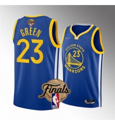Youth Golden State Warriors 23 Draymond Green 2022 Blue NBA Finals Stitched Jersey