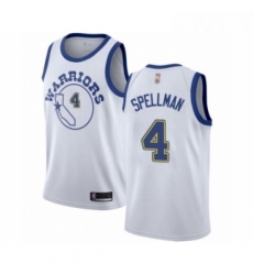 Youth Golden State Warriors 4 Omari Spellman Authentic White Hardwood Classics Basketball Jersey 