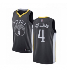 Youth Golden State Warriors 4 Omari Spellman Swingman Black Basketball Jersey Statement Edition 