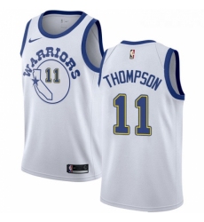 Youth Nike Golden State Warriors 11 Klay Thompson Authentic White Hardwood Classics NBA Jersey