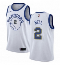 Youth Nike Golden State Warriors 2 Jordan Bell Authentic White Hardwood Classics NBA Jersey 
