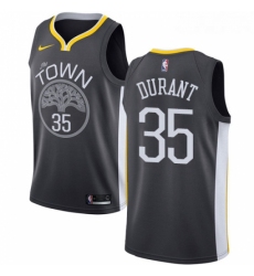 Youth Nike Golden State Warriors 35 Kevin Durant Swingman Black Alternate NBA Jersey Statement Edition