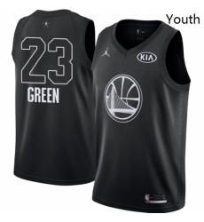 Youth Nike Jordan Golden State Warriors 23 Draymond Green Swingman Black 2018 All Star Game NBA Jersey