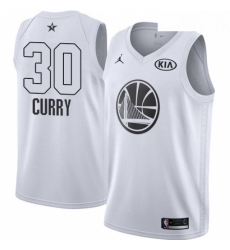 Youth Nike Jordan Golden State Warriors 30 Stephen Curry Swingman White 2018 All Star Game NBA Jersey