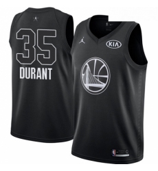 Youth Nike Jordan Golden State Warriors 35 Kevin Durant Swingman Black 2018 All Star Game NBA Jersey