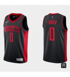Men Houston Rockets 0 Jalen Green Earned Edition Black Stitched Basketball Jersey